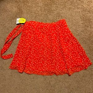 Floral wrap around skirt